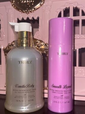 TRULY Vanilla Baby Hydra-Renew Body Wash & Smooth Legend Shave Cream